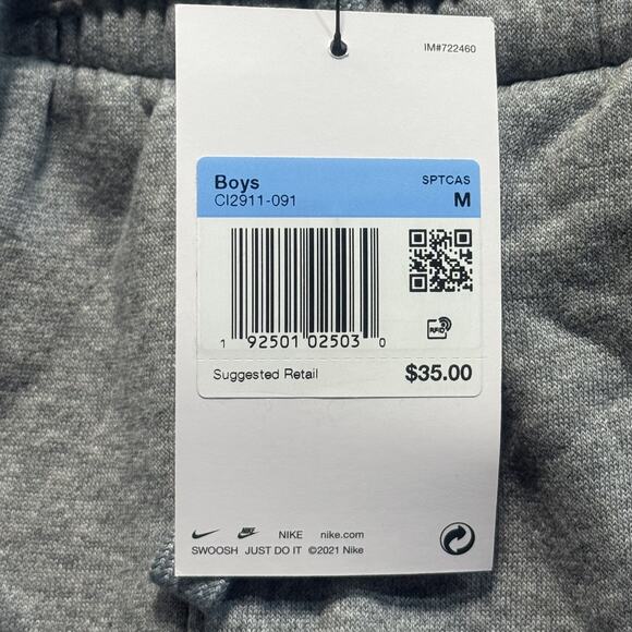 Nike Kids Sport Wear Boys Sz M Gray Brand New - Picture 4 of 9